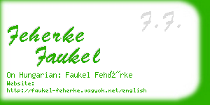 feherke faukel business card